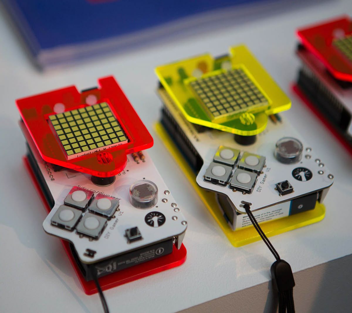 Pocket Arcade — handheld game consoles built from scratch with acrylic and LED matrices